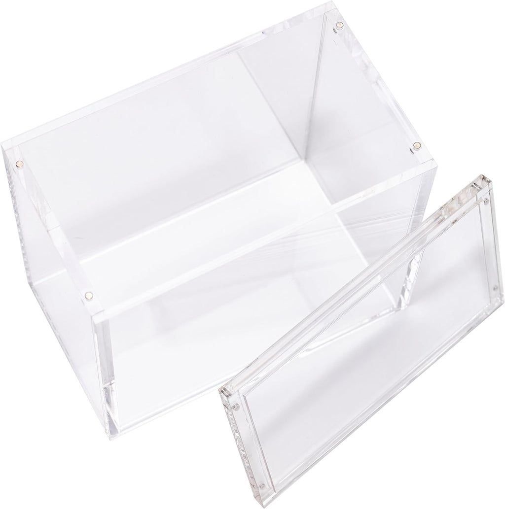 Stackable Acrylic Display Box 5mm Thick Suitable for Elite Trainer's Case ETB - High-Quality Rectangular Protective Cover with Secure Magnetic Closures, Transparent and Durble