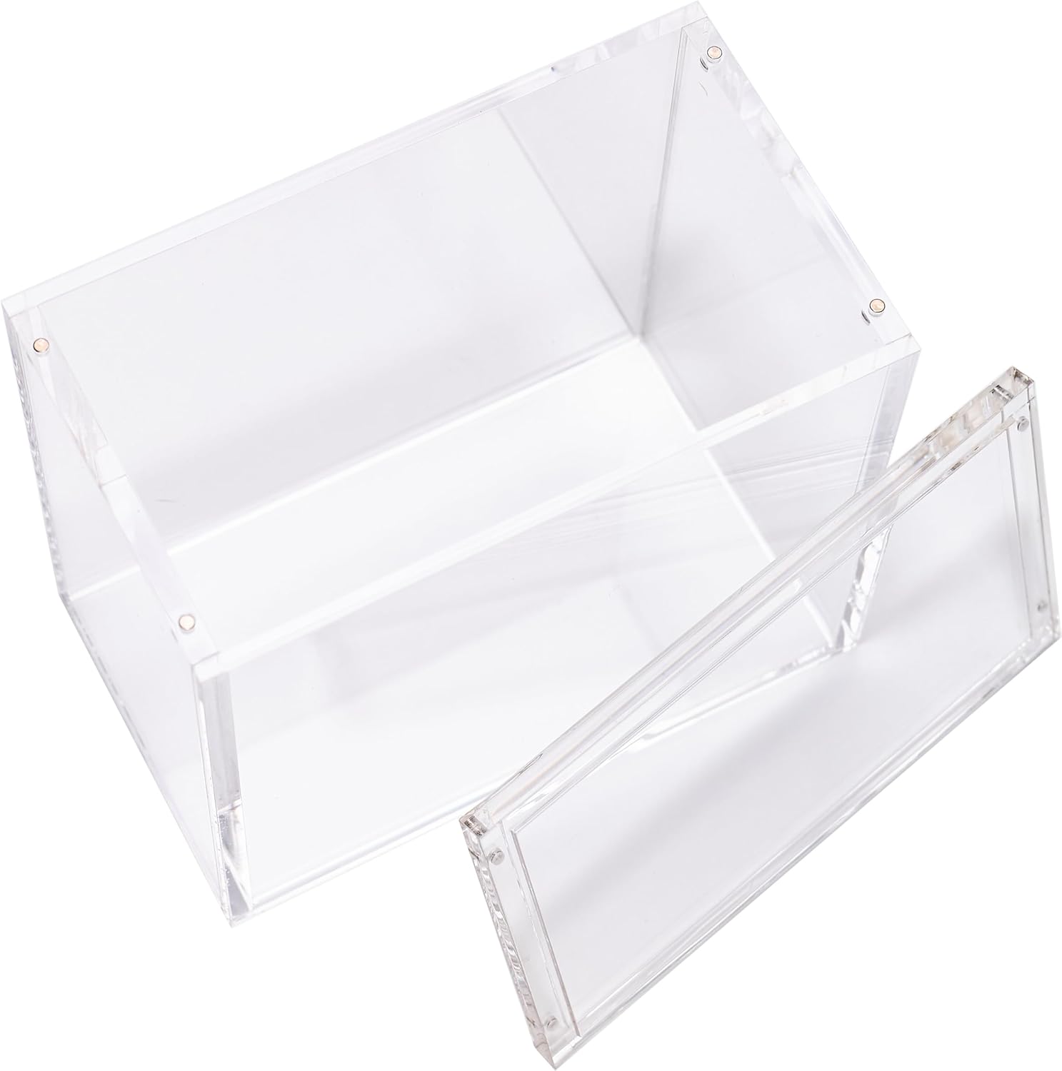 Stackable Acrylic Display Box 5mm Thick Suitable for Elite Trainer's Case ETB - High-Quality Rectangular Protective Cover with Secure Magnetic Closures, Transparent and Durble